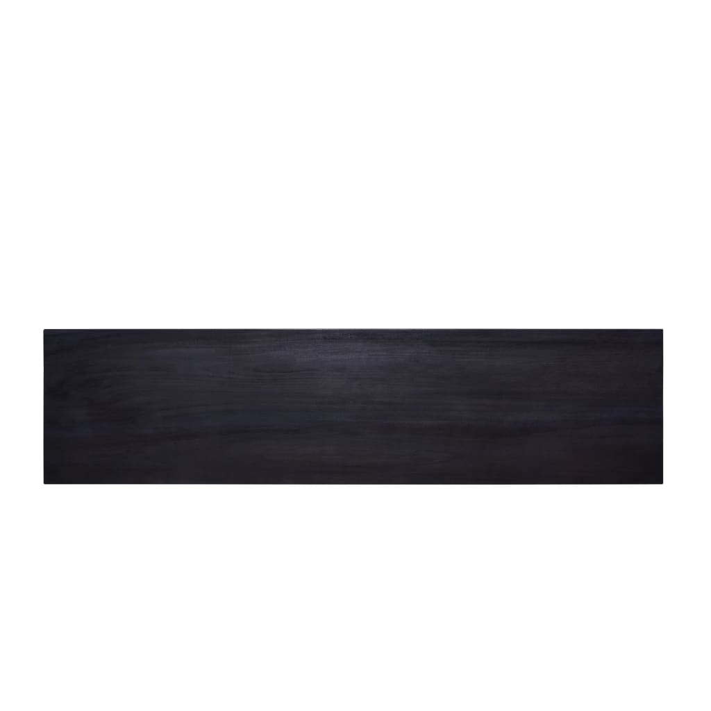 vidaXL Mesa consola de madera maciza de caoba negra 120x30x75 cm