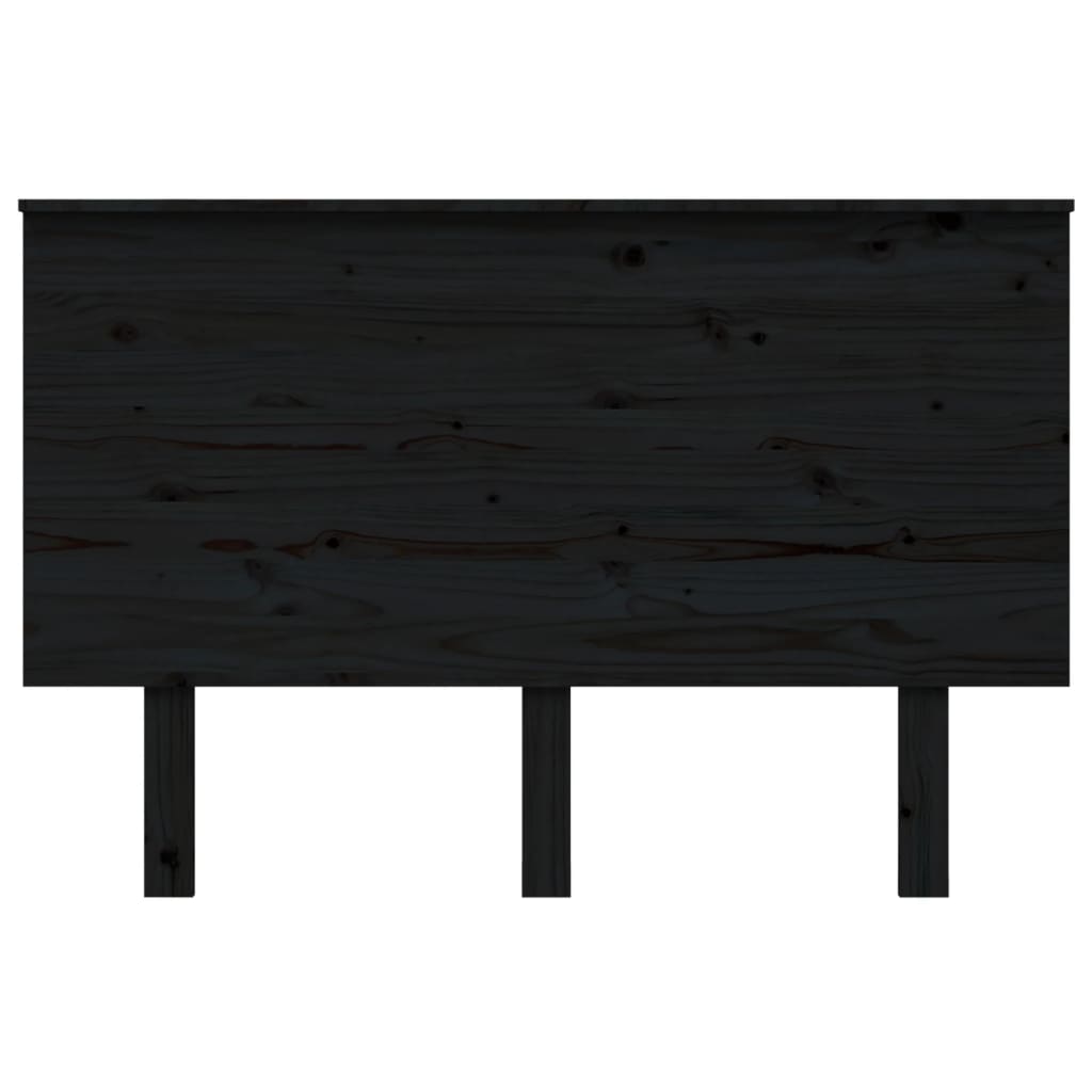 vidaXL Cabecero de cama madera maciza de pino negro 124x6x82,5 cm