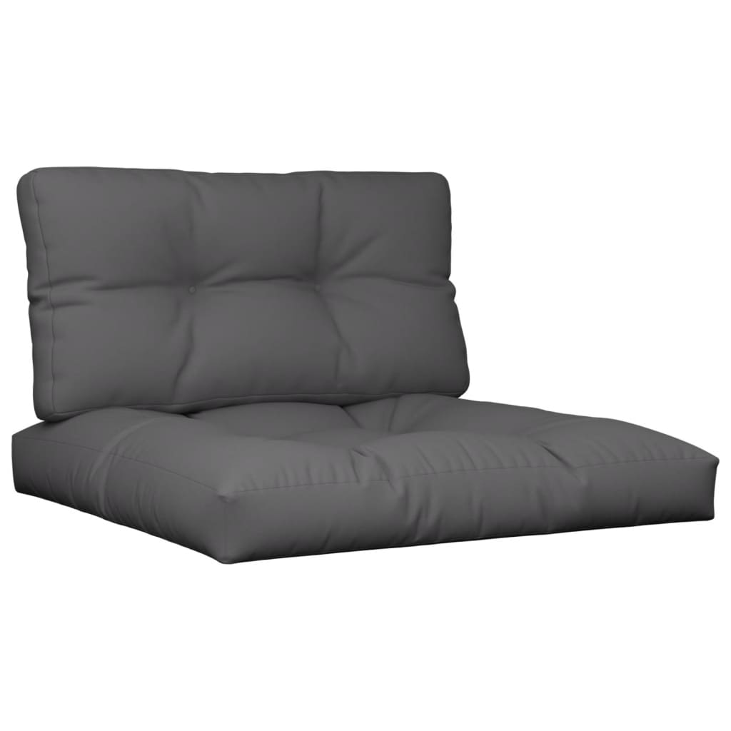 vidaXL Cojines para sofás de palets 2 piezas gris antracita