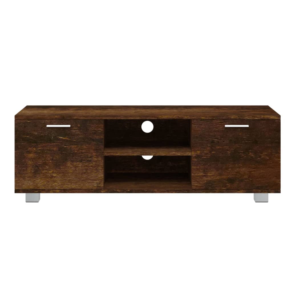 vidaXL Mueble para TV madera contrachapada roble ahumado 120x40,5x35cm
