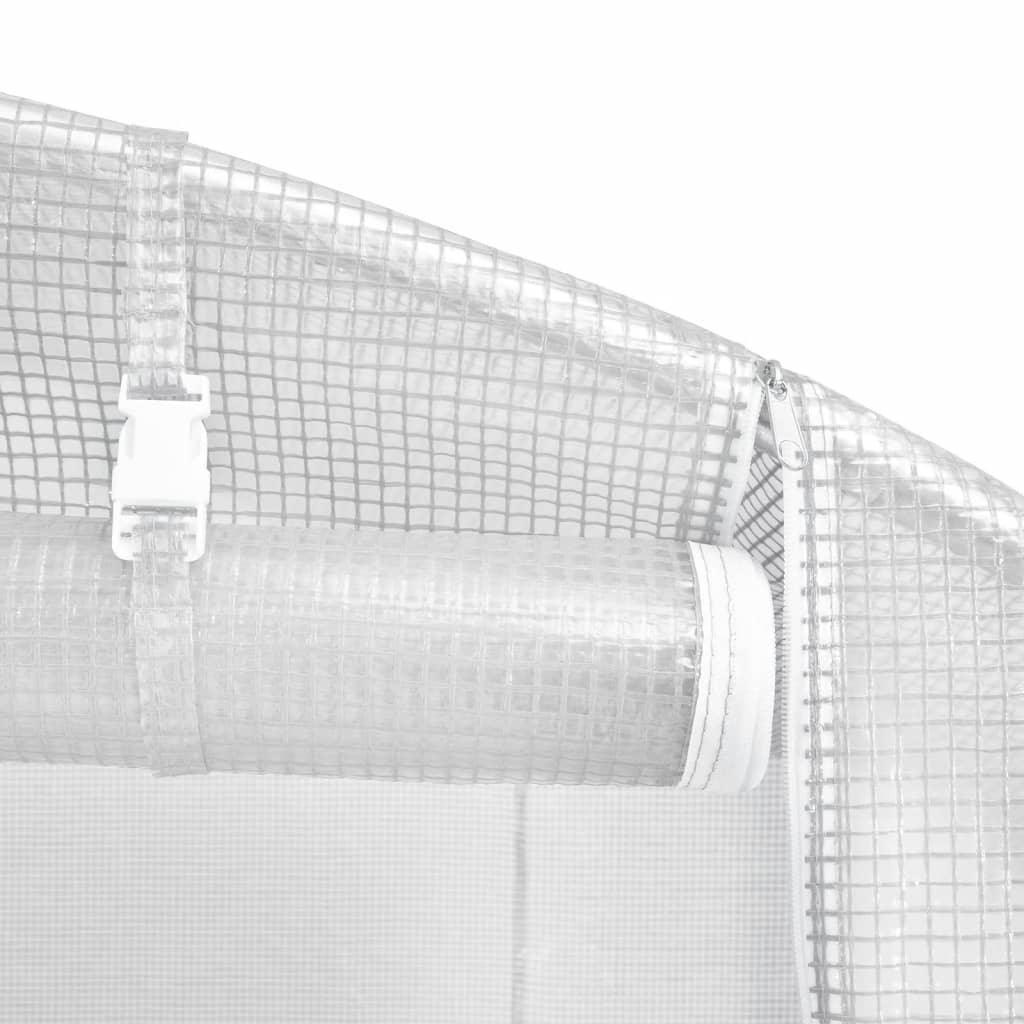 vidaXL Invernadero con estructura de acero blanco 4 m² 2x2x2 m
