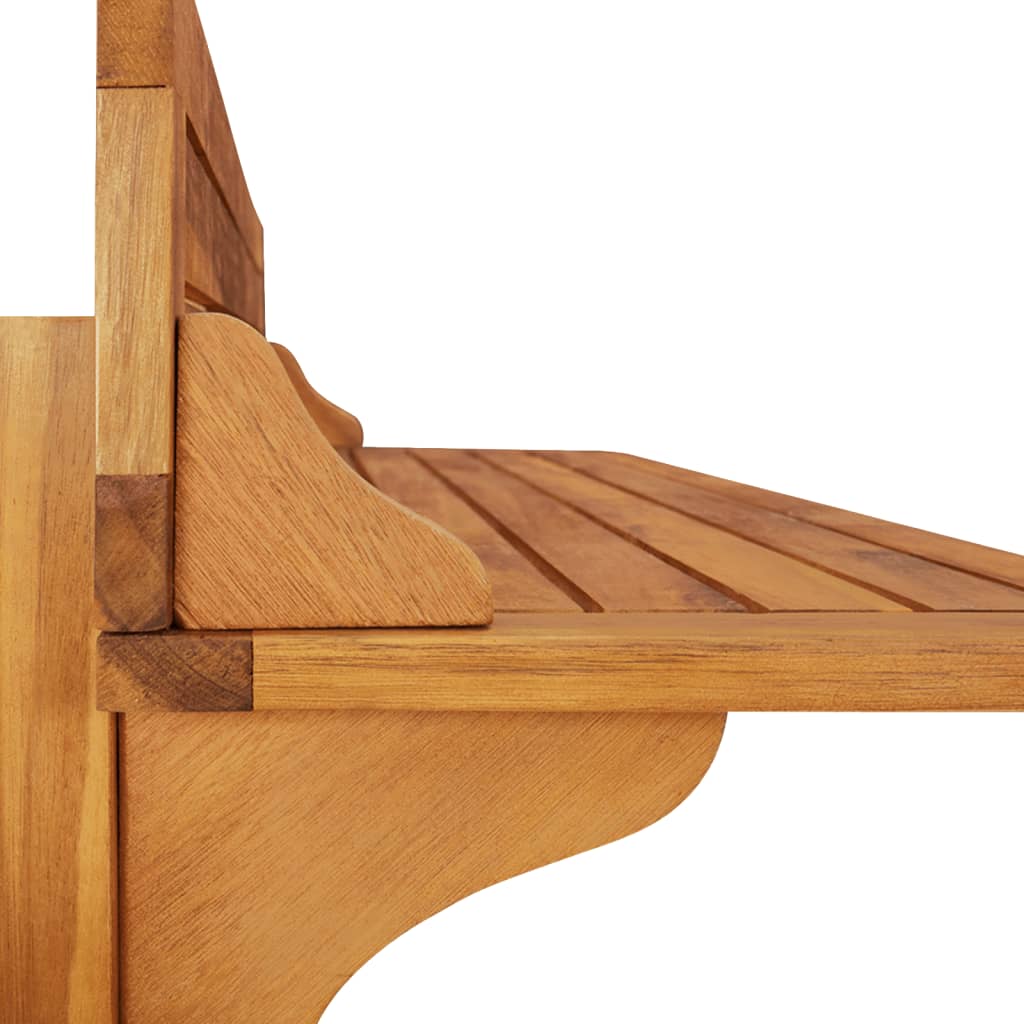 vidaXL Juego muebles de bar de balcón 3 piezas madera maciza de acacia