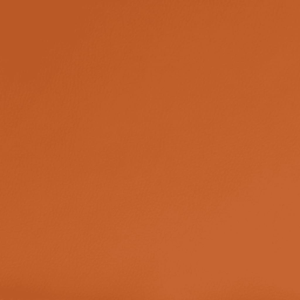 vidaXL Reposapiés tela y cuero sintético azul y naranja 45x29,5x35 cm