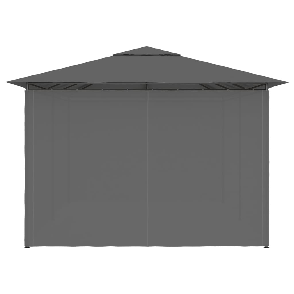 vidaXL Carpa de jardín con cortinas gris antracita 4x3 m