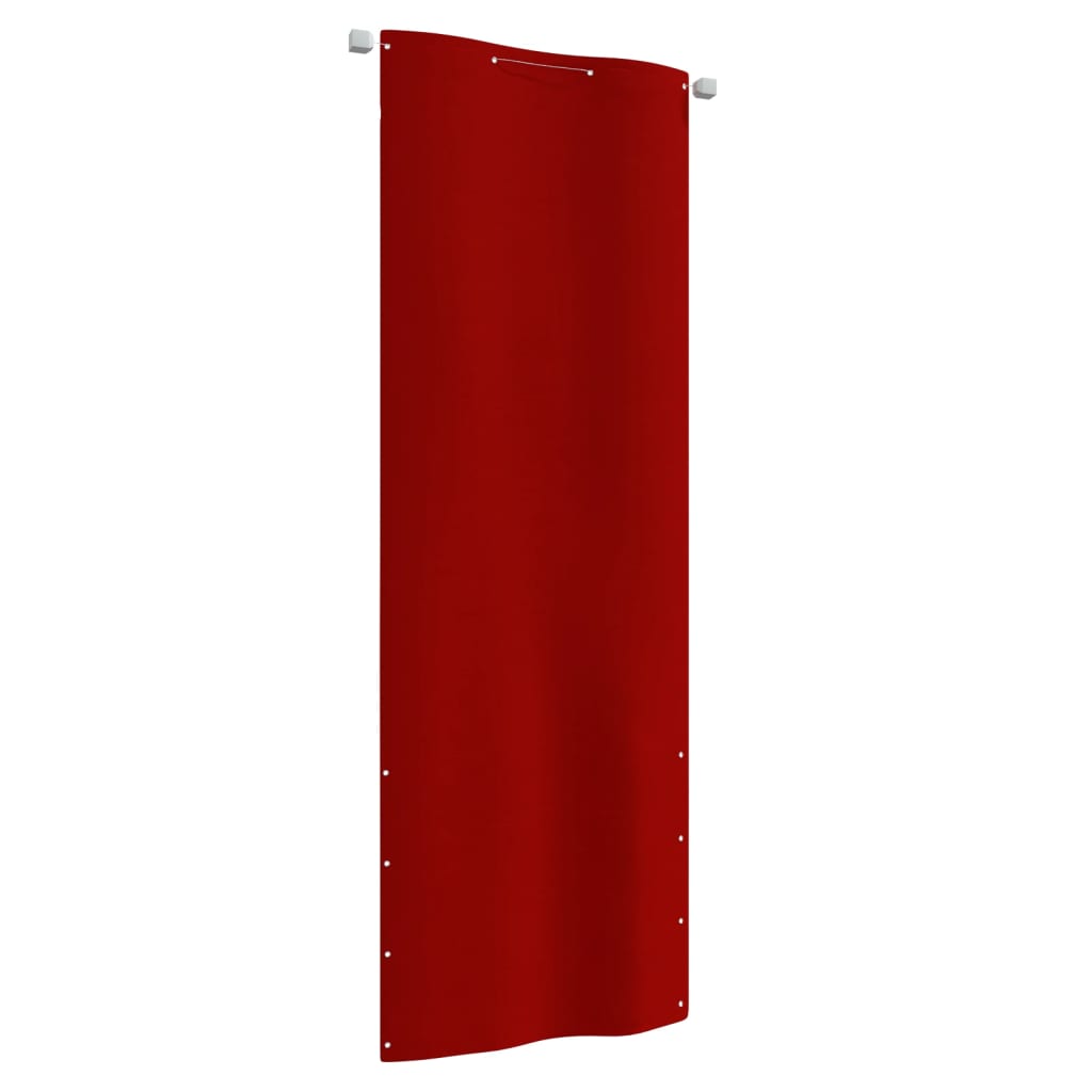 vidaXL Toldo para balcón de tela oxford rojo 80x240 cm