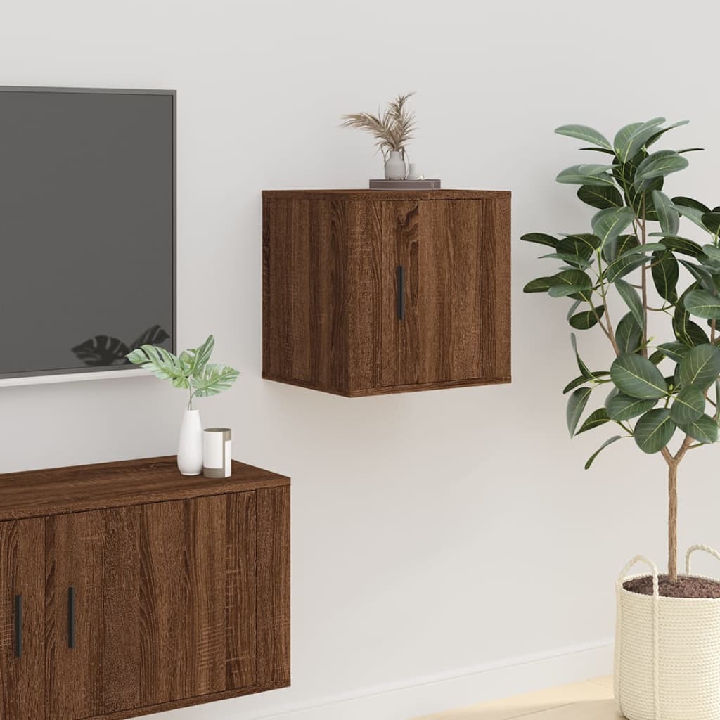 vidaXL Mueble para TV de pared roble marrón 40x34,5x40 cm