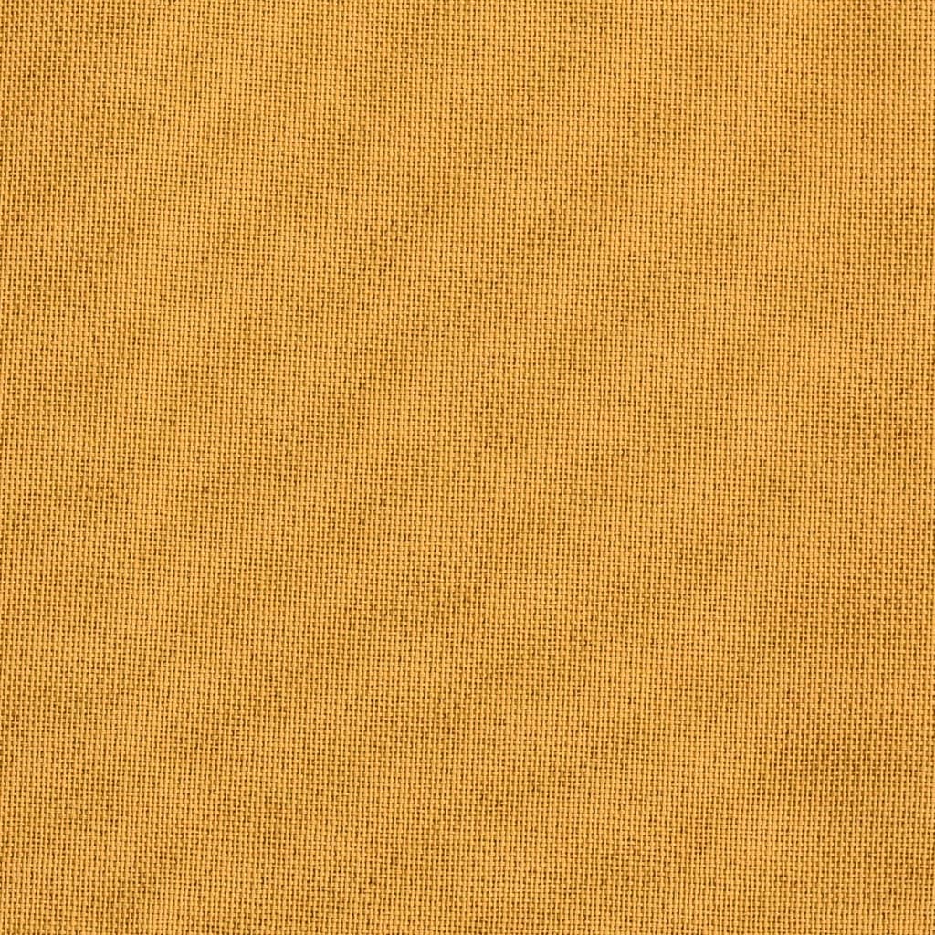 vidaXL Cortina opaca con ganchos look de lino amarillo 290x245 cm