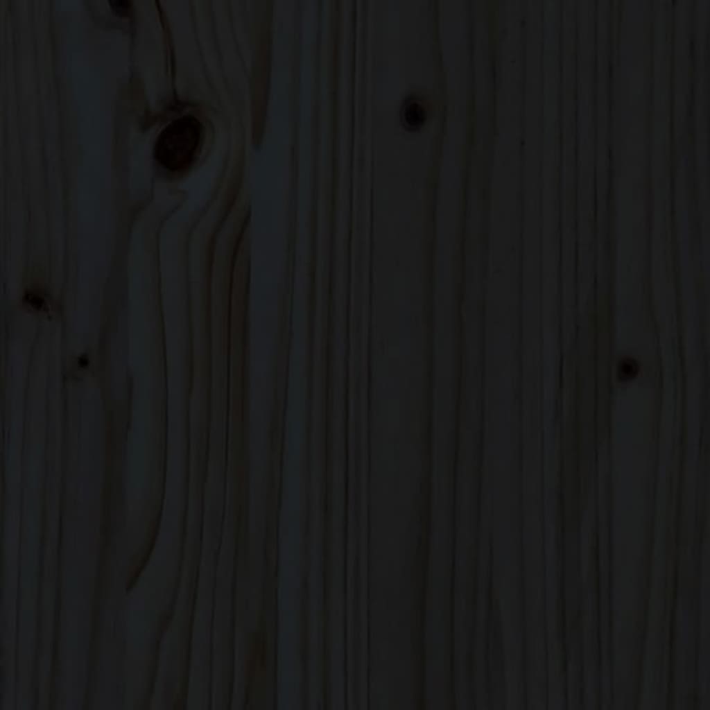 vidaXL Cabecero de cama madera maciza de pino negro 185,5x4x100 cm