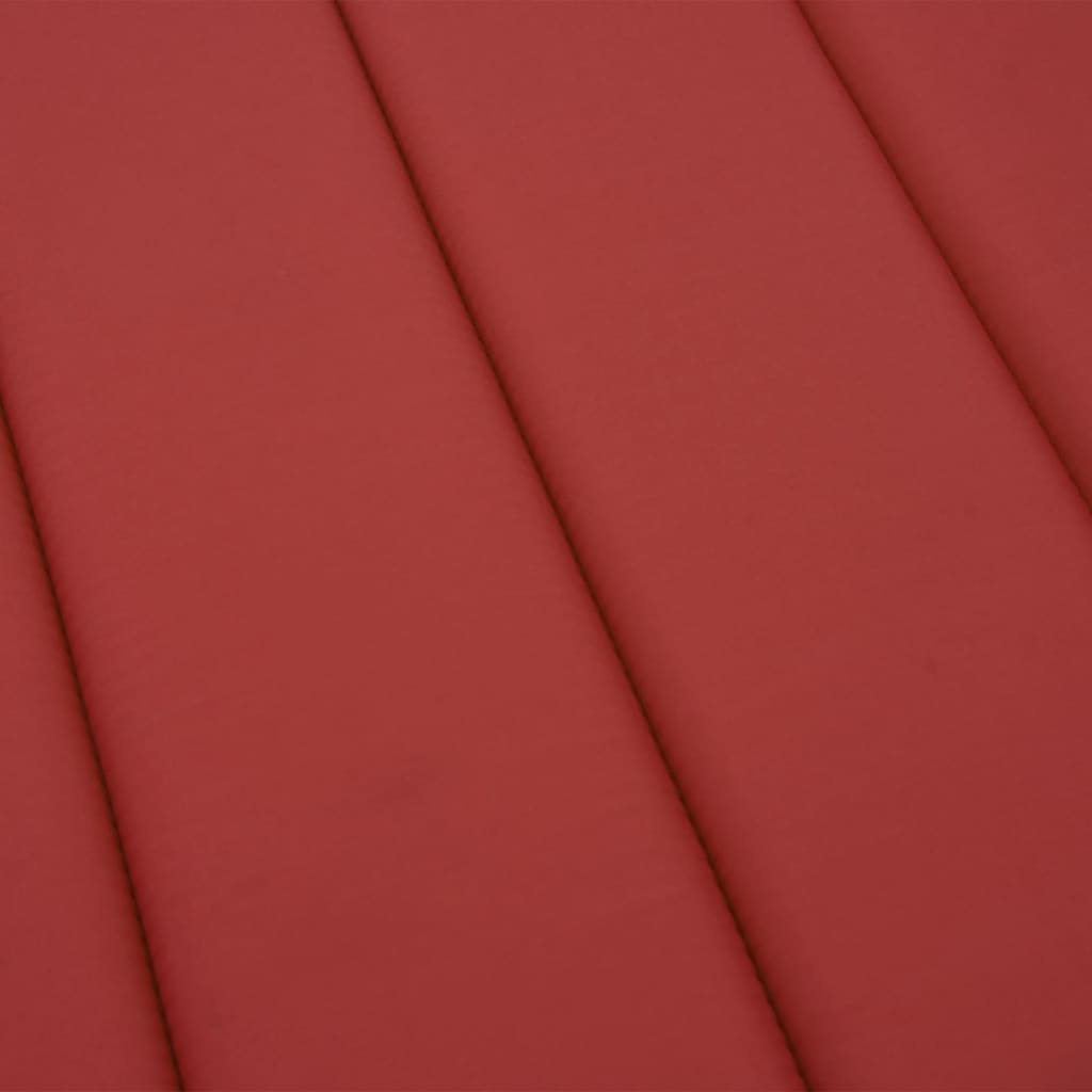 vidaXL Cojín de tumbona de tela Oxford rojo 200x60x3 cm