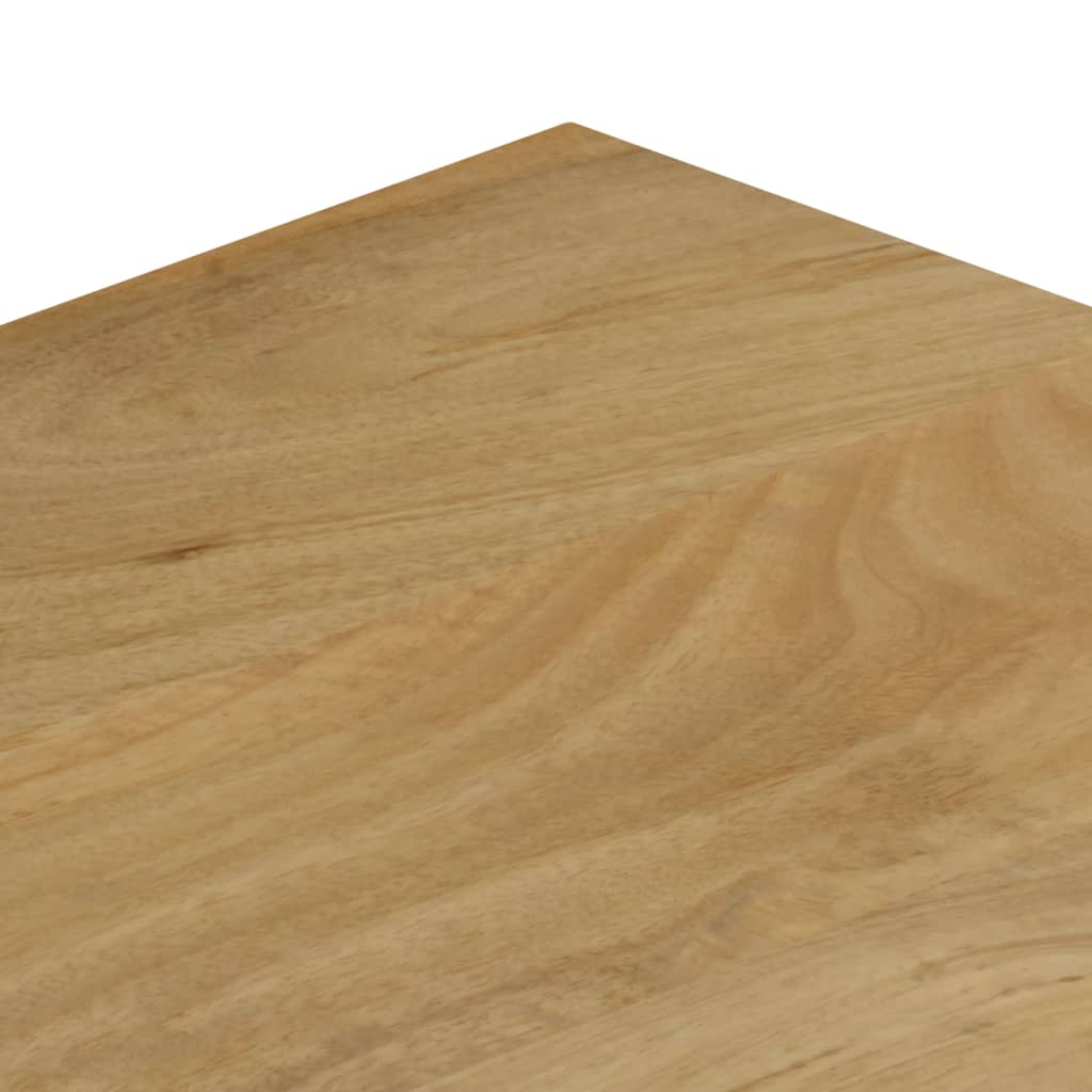 vidaXL Mesa de centro madera maciza de mango y acero 100x50x35 cm