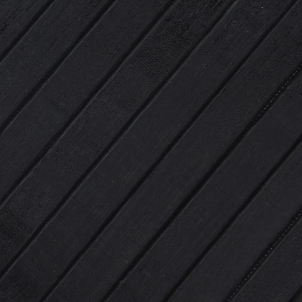 vidaXL Alfombra rectangular bambú negro 60x200 cm