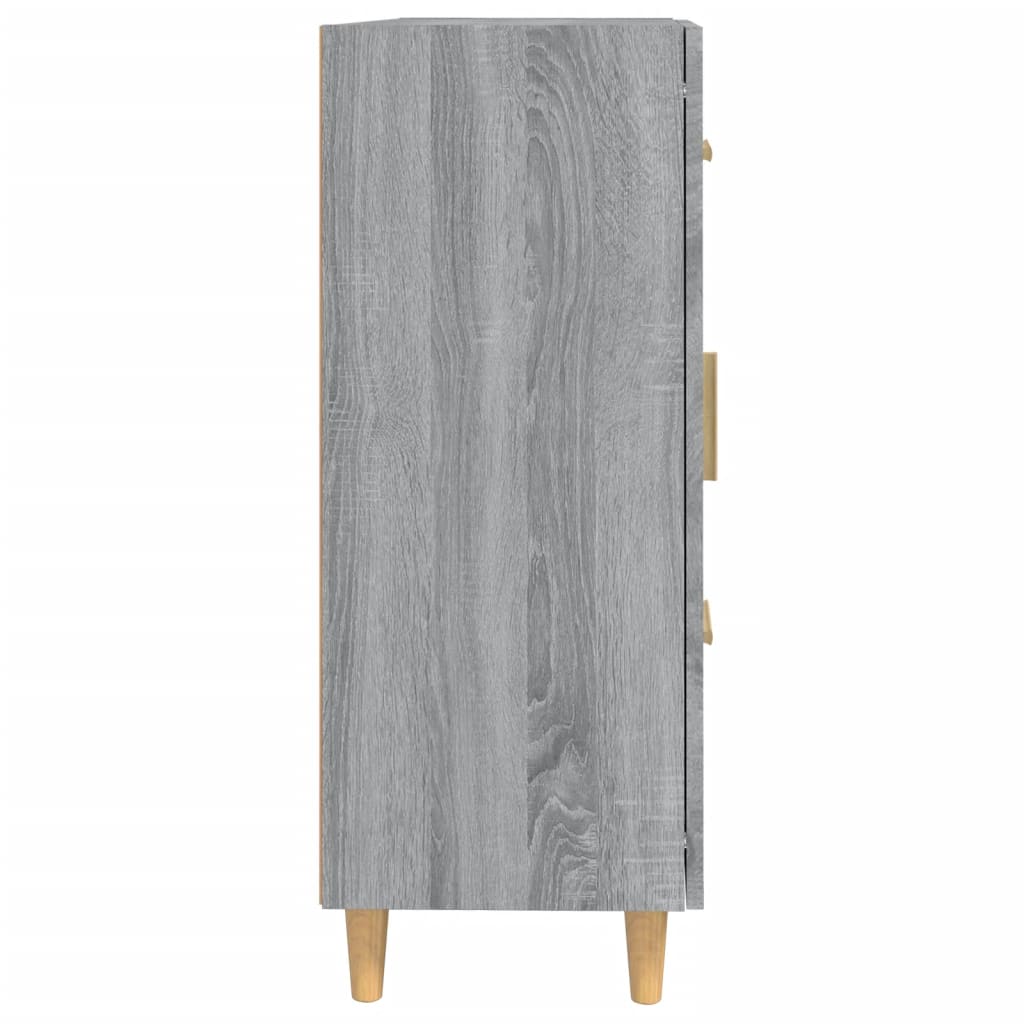 vidaXL Aparador de madera contrachapada gris Sonoma 69,5x34x90 cm