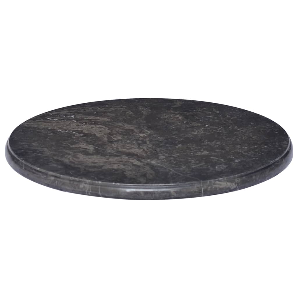 vidaXL Tablero para mesa mármol negro Ø50x2,5 cm