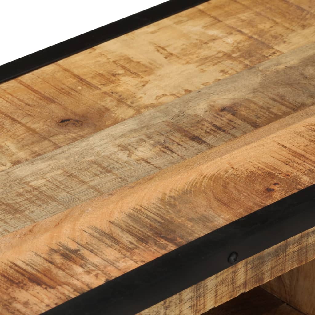vidaXL Mueble para TV de madera maciza de mango rugosa 110x31x46 cm