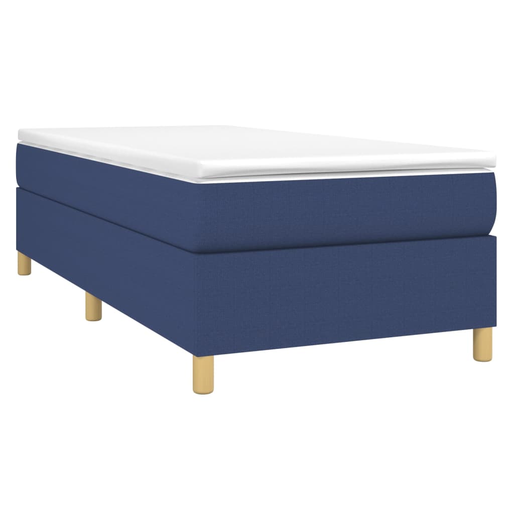vidaXL Estructura de cama de tela azul 90x200 cm