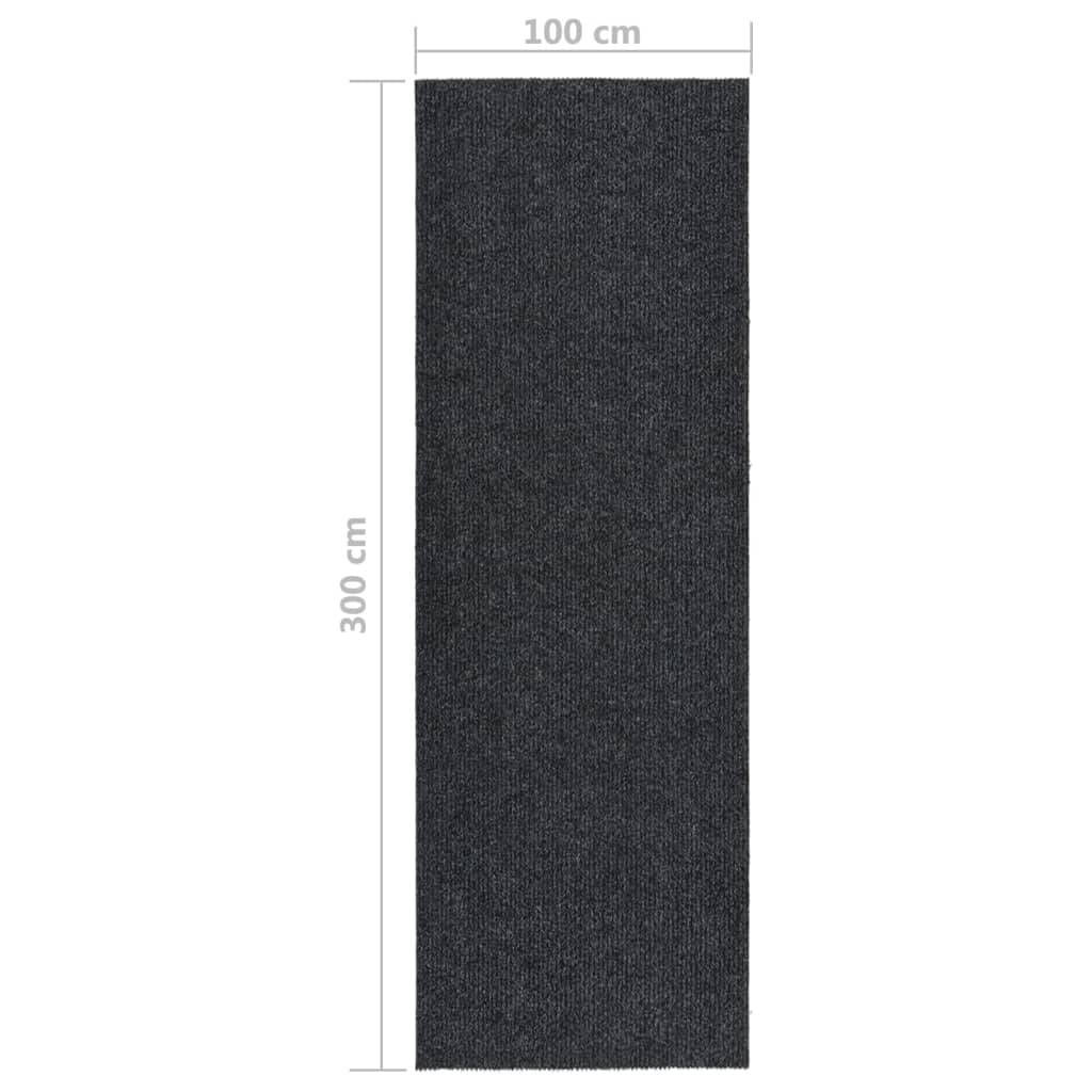 vidaXL Alfombra de pasillo atrapa suciedad 100x300 cm gris antracita
