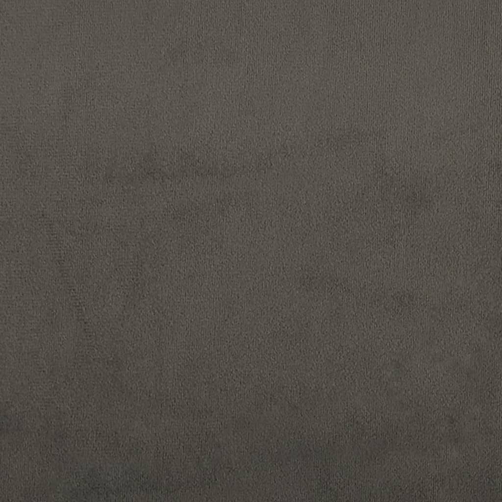 vidaXL Taburete de terciopelo gris oscuro 78x56x32 cm