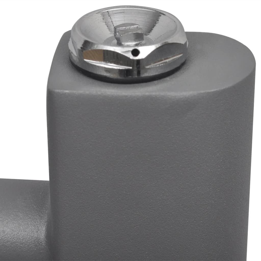 vidaXL Radiador toallero de baño curvo gris 500 x 1160 mm