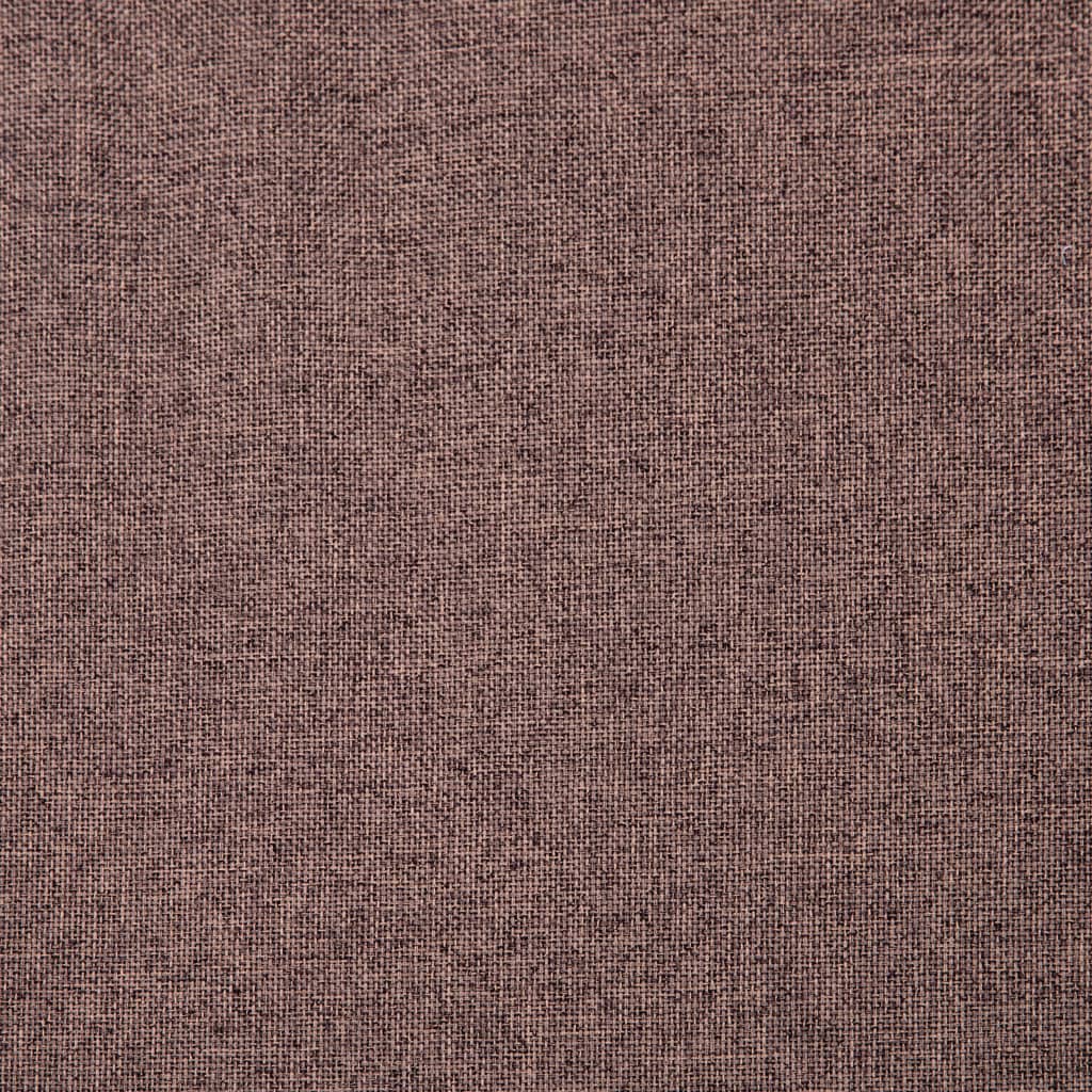 vidaXL Butaca con reposapiés tapizada de tela marrón