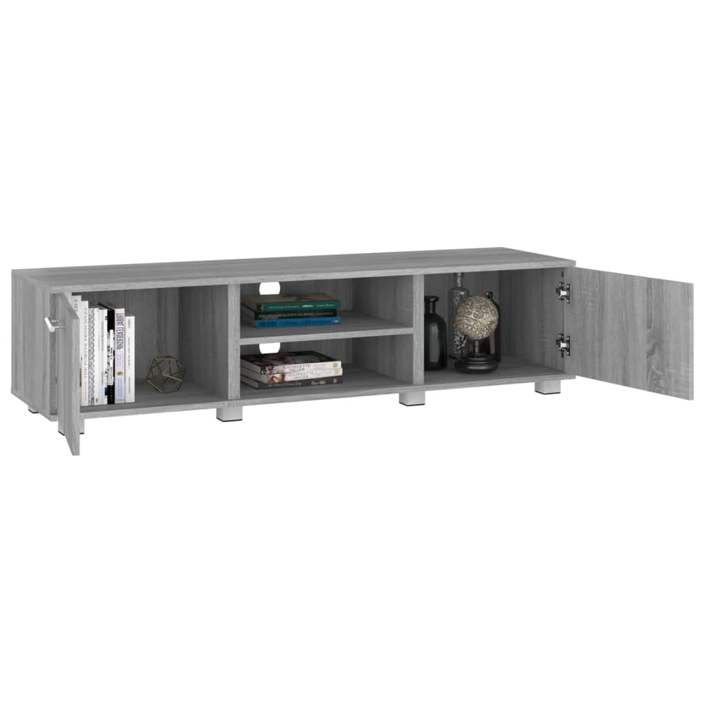 vidaXL Mueble de TV madera contrachapada gris Sonoma 140x40x35 cm