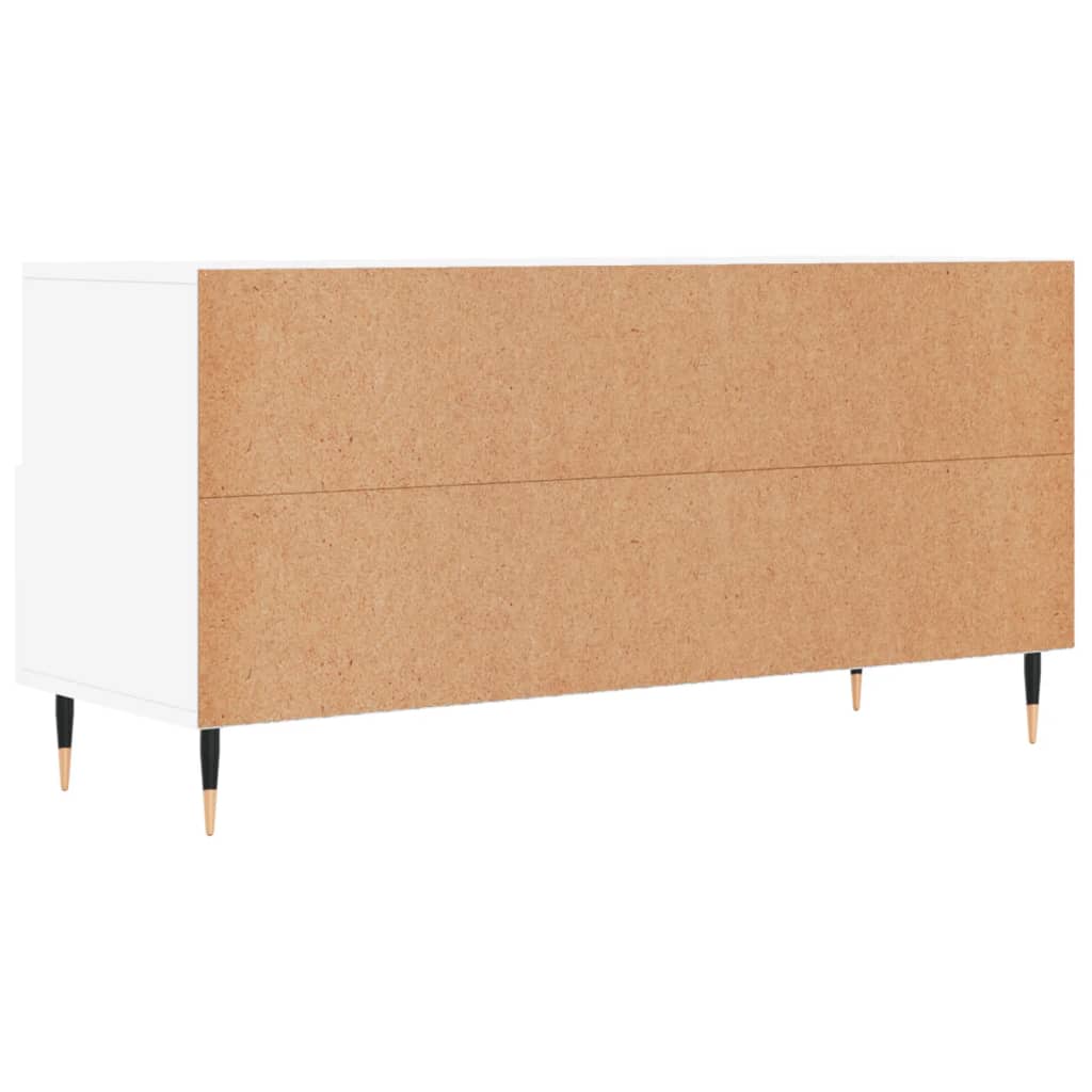 vidaXL Mueble de TV madera de ingeniería blanco 102x36x50 cm