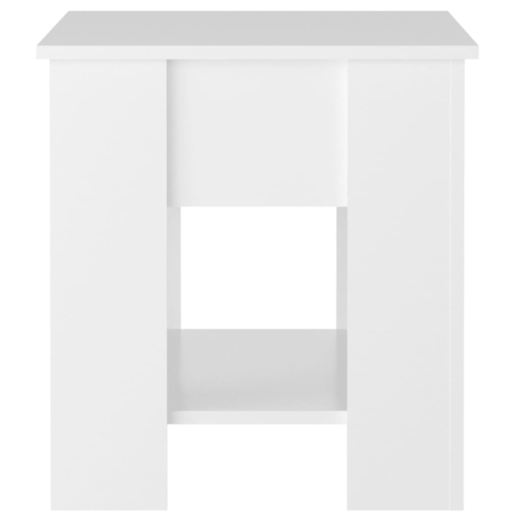 vidaXL Mesa de centro madera contrachapada blanco brillo 101x49x52 cm