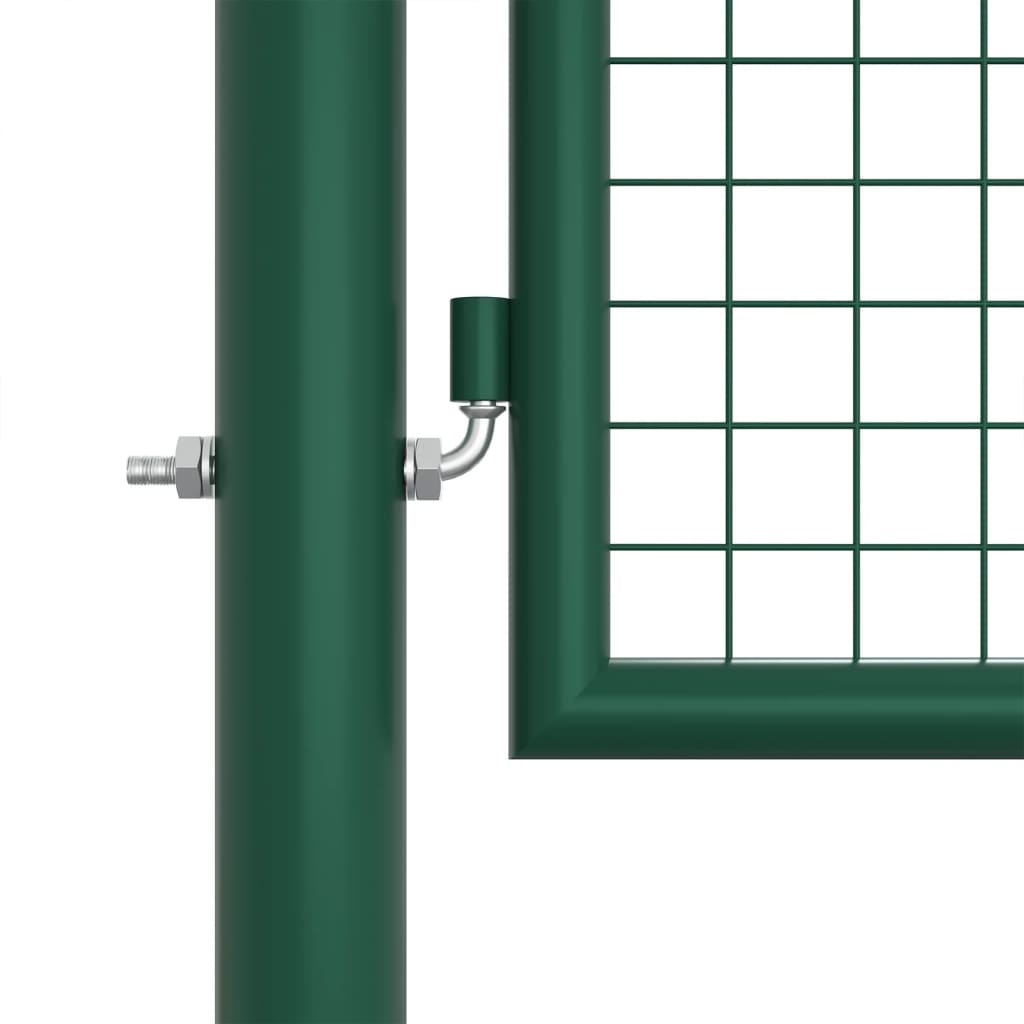 vidaXL Puerta de malla para jardín de acero verde 400x125 cm