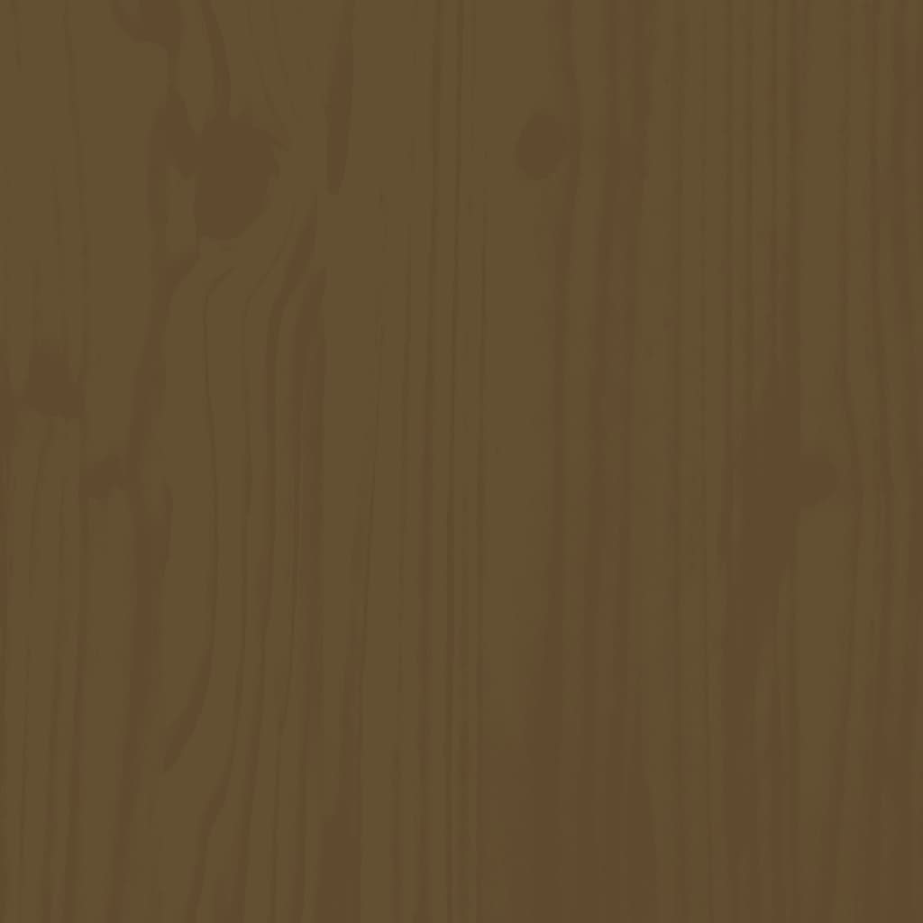 vidaXL Escritorio de madera maciza de pino marrón miel 110x50x75 cm
