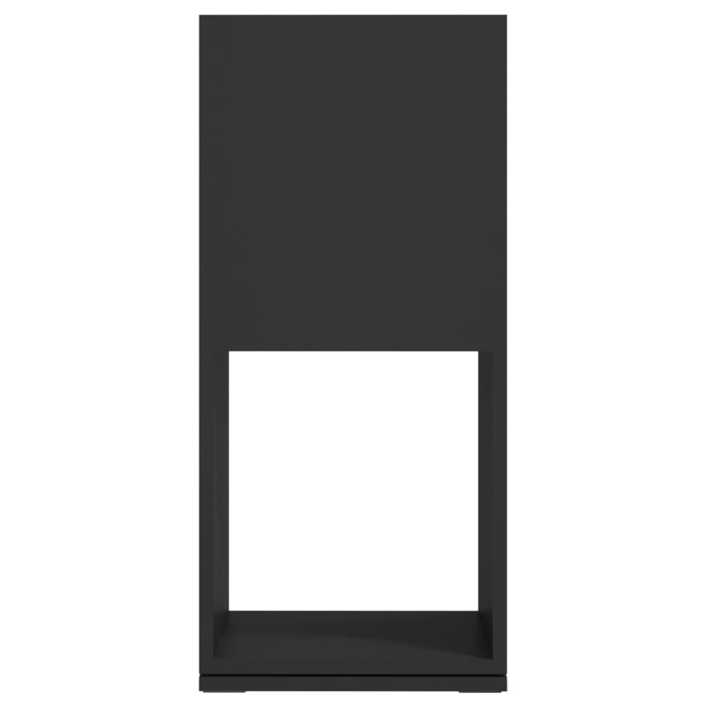 vidaXL Armario giratorio aglomerado negro 34,5x34,5x75,5 cm