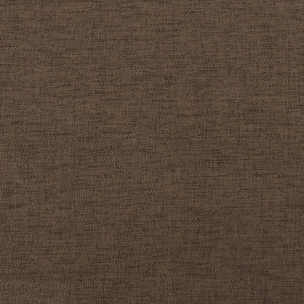 vidaXL Reposapiés de tela marrón 60x60x35 cm