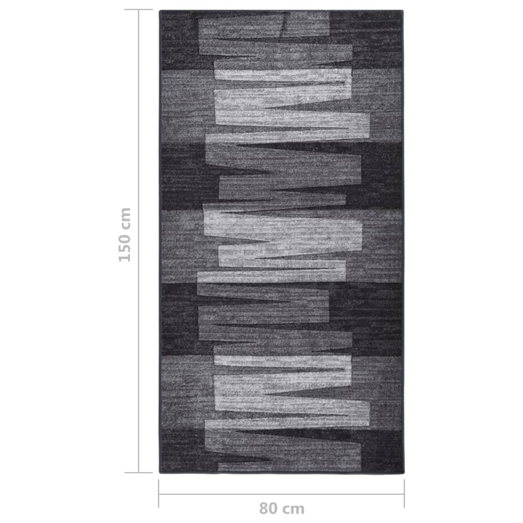 vidaXL Alfombra de pasillo antideslizante gris antracita 80x150 cm