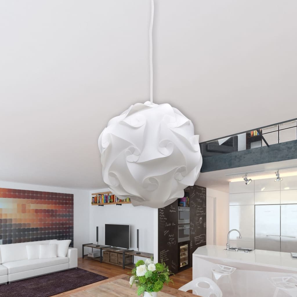 Lámpara de techo colgante redonda decorativa modular blanca