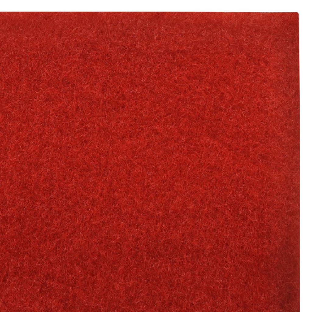 Alfombra de pasillo vidaXL roja 1 x 5 m, muy densa 400 g / m²