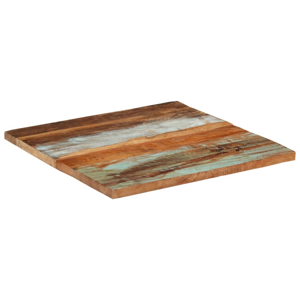 vidaXL Tablero de mesa madera maciza reciclada 60x60x(2,5-2,7) cm