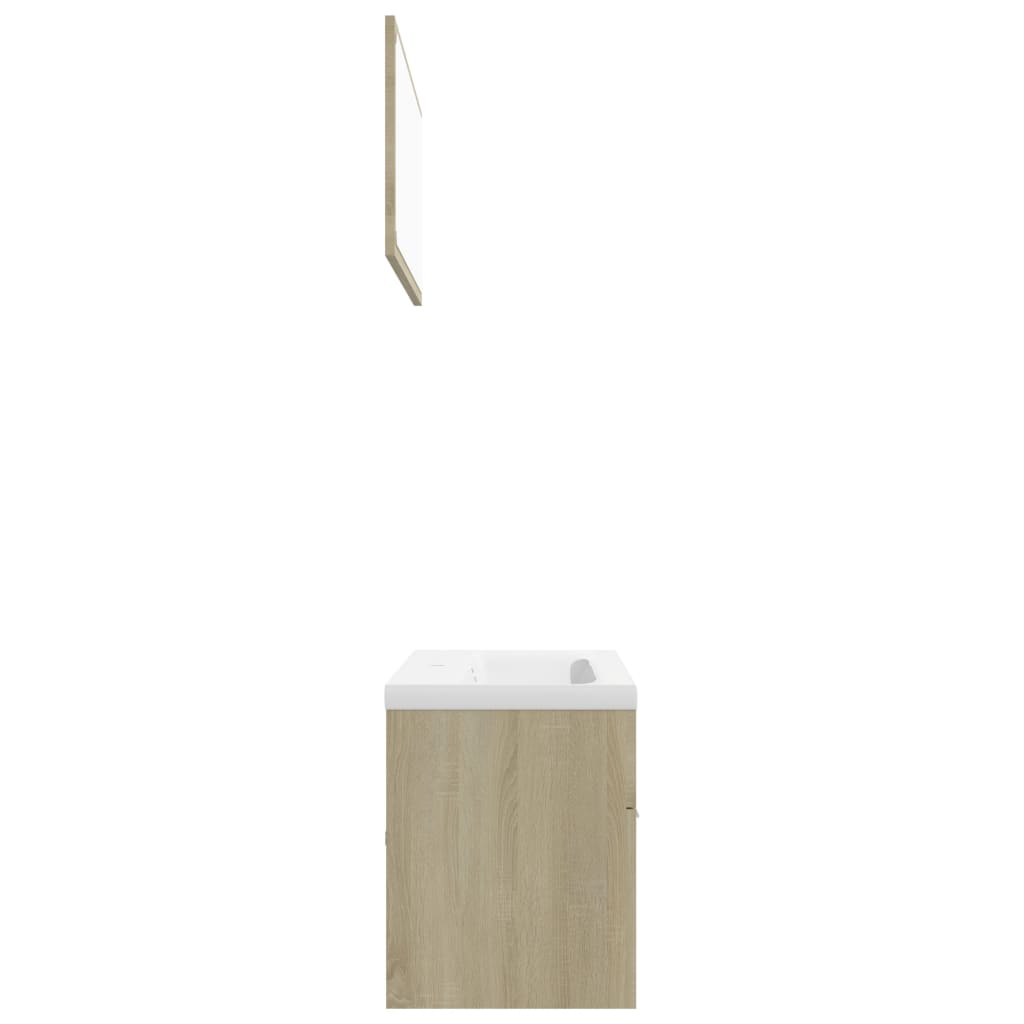 vidaXL Juego de muebles de baño madera ingeniería roble Sonoma