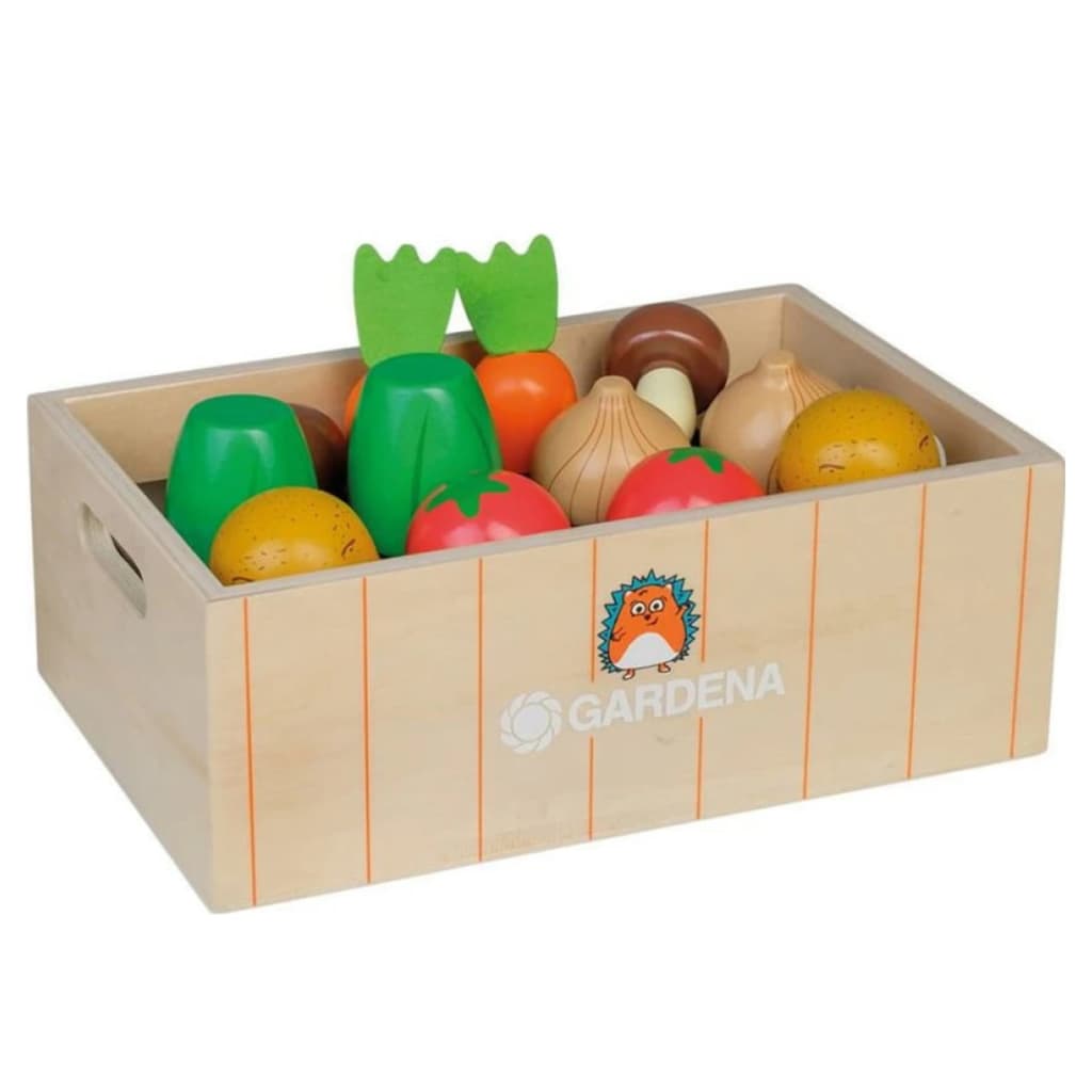 GARDENA Caja de verduras de juguete de madera