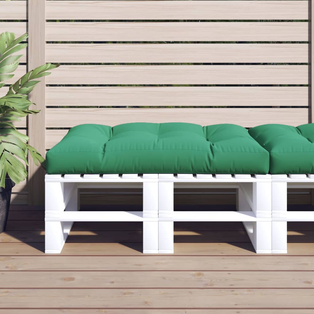 vidaXL Cojín de asiento de jardín de tela verde 120x80x12 cm