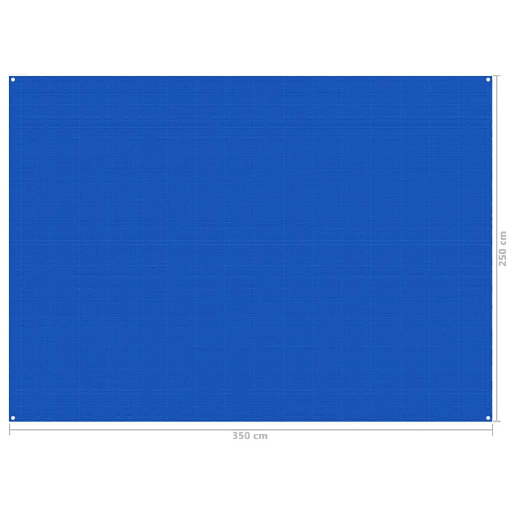 vidaXL Alfombra para tienda de campaña azul 250x350 cm