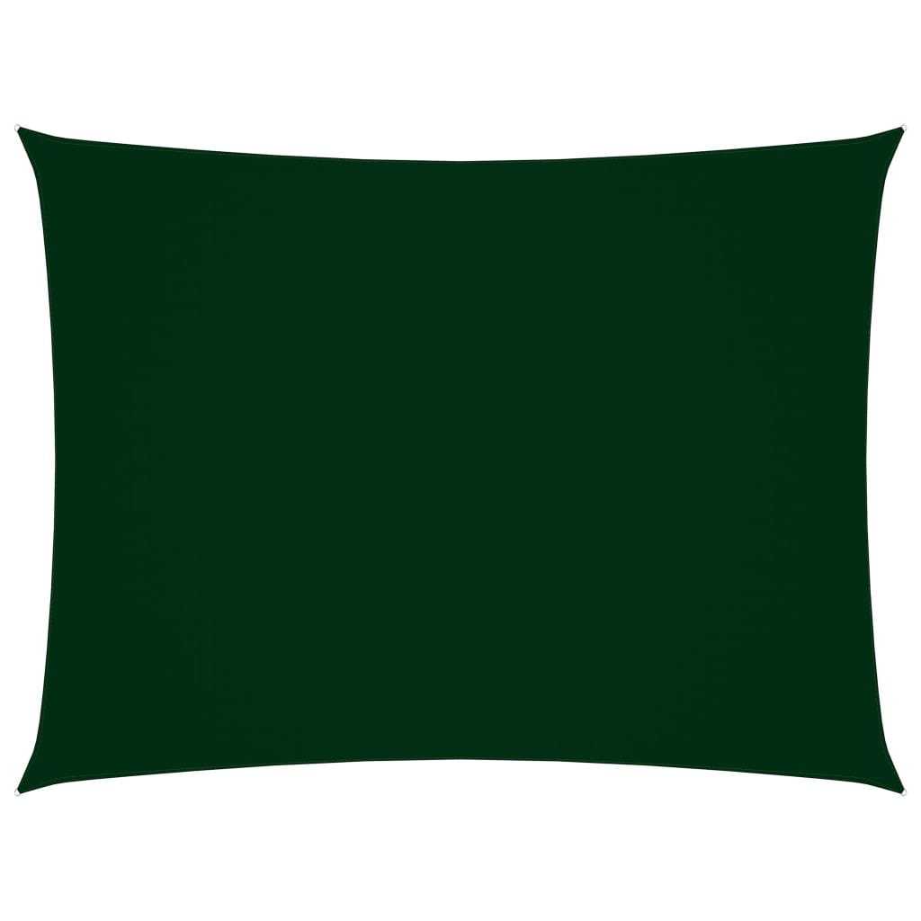 vidaXL Toldo de vela rectangular tela oxford verde oscuro 6x8 m