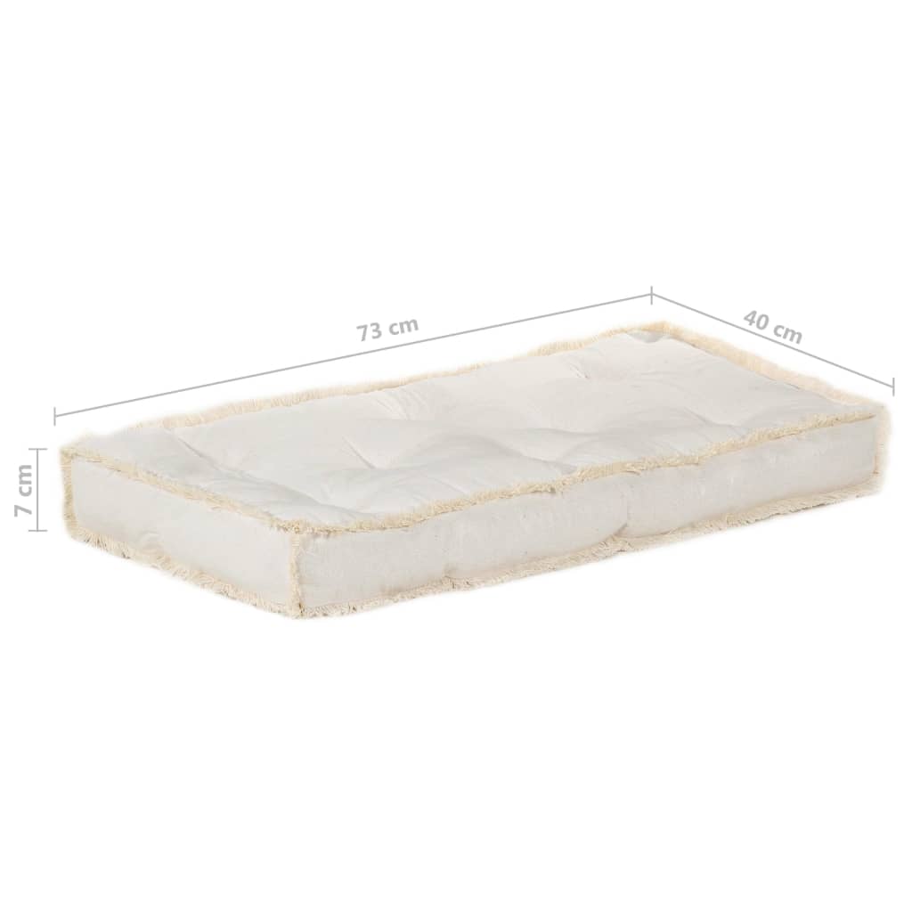 vidaXL Cojín para sofá de palets beige 73x40x7 cm