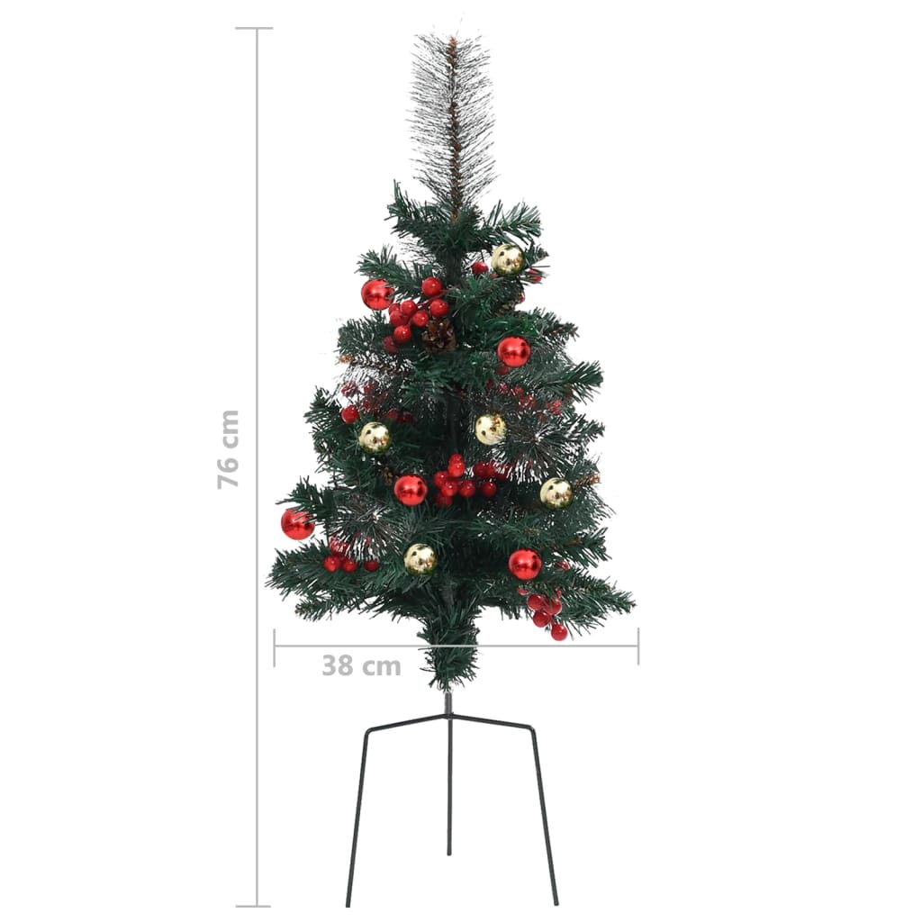 vidaXL Árboles de Navidad artificiales de camino 2 uds PVC 76 cm