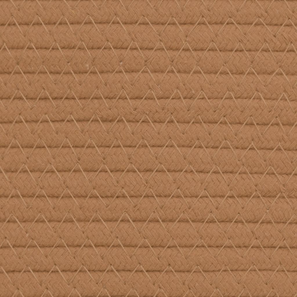 vidaXL Cestas de almacenaje 2 uds algodón marrón y blanco Ø24x18 cm