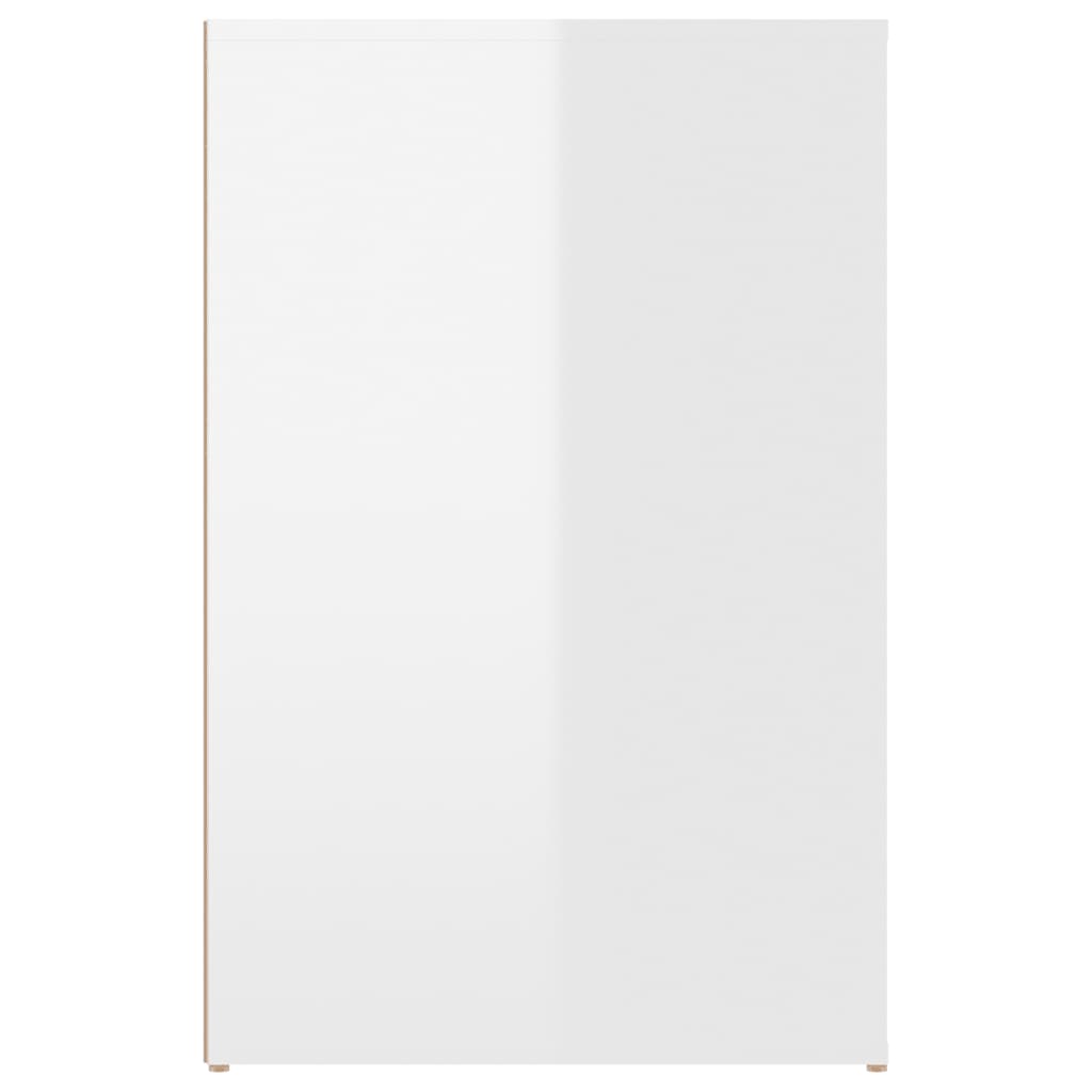 vidaXL Escritorio madera contrachapada blanco brillante 100x49x75 cm