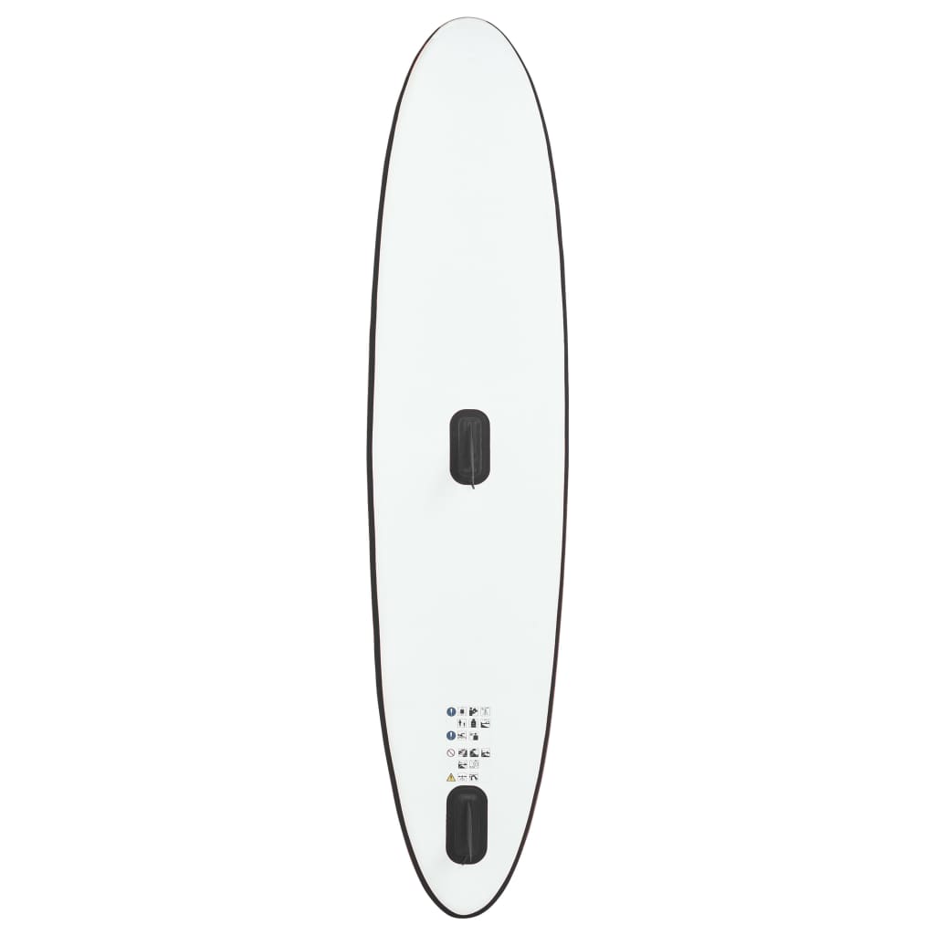 vidaXL Tabla de paddle surf inflable con vela negro y blanco