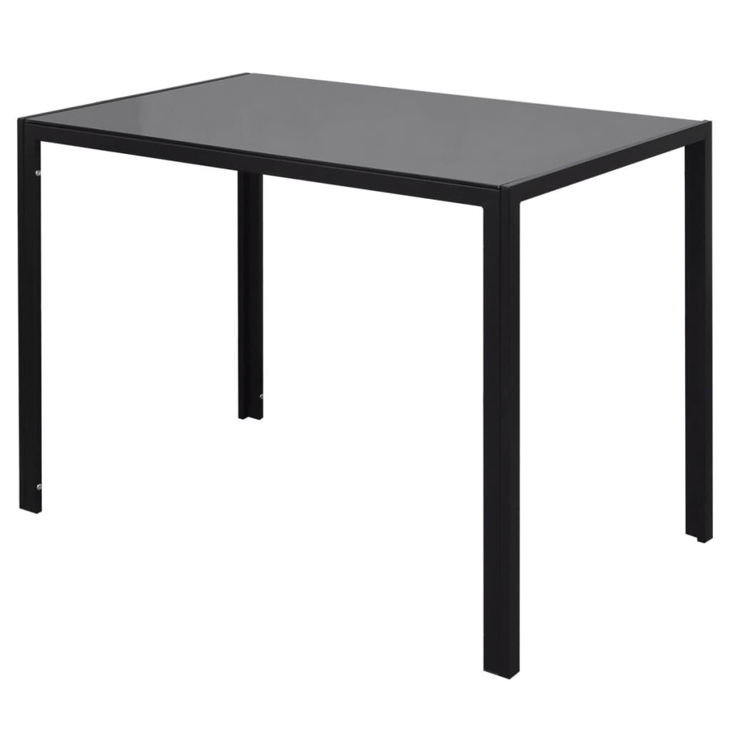 vidaXL Conjunto de mesa de comedor 5 piezas blanco y negro