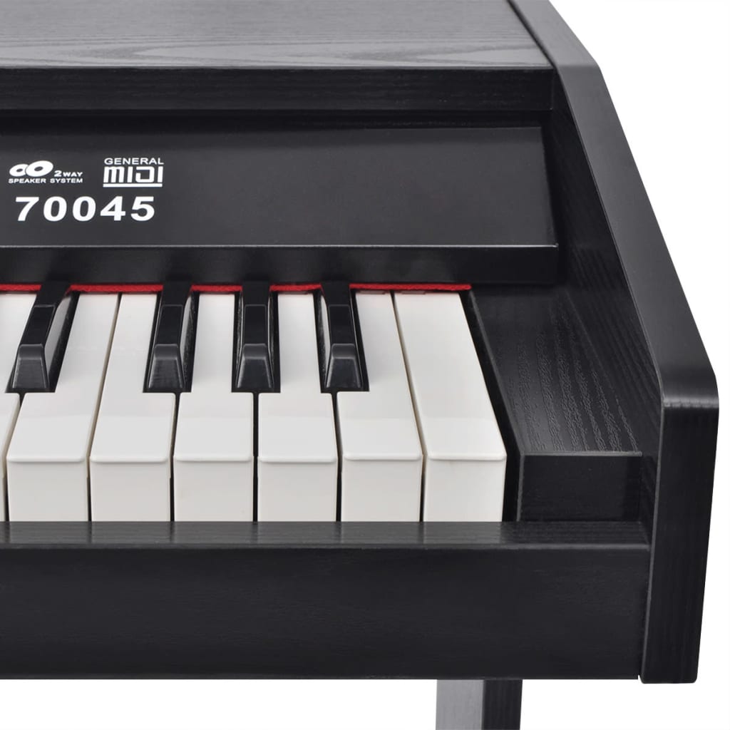 vidaXL Piano digital de 88 teclas con pedales negro tabla melamina