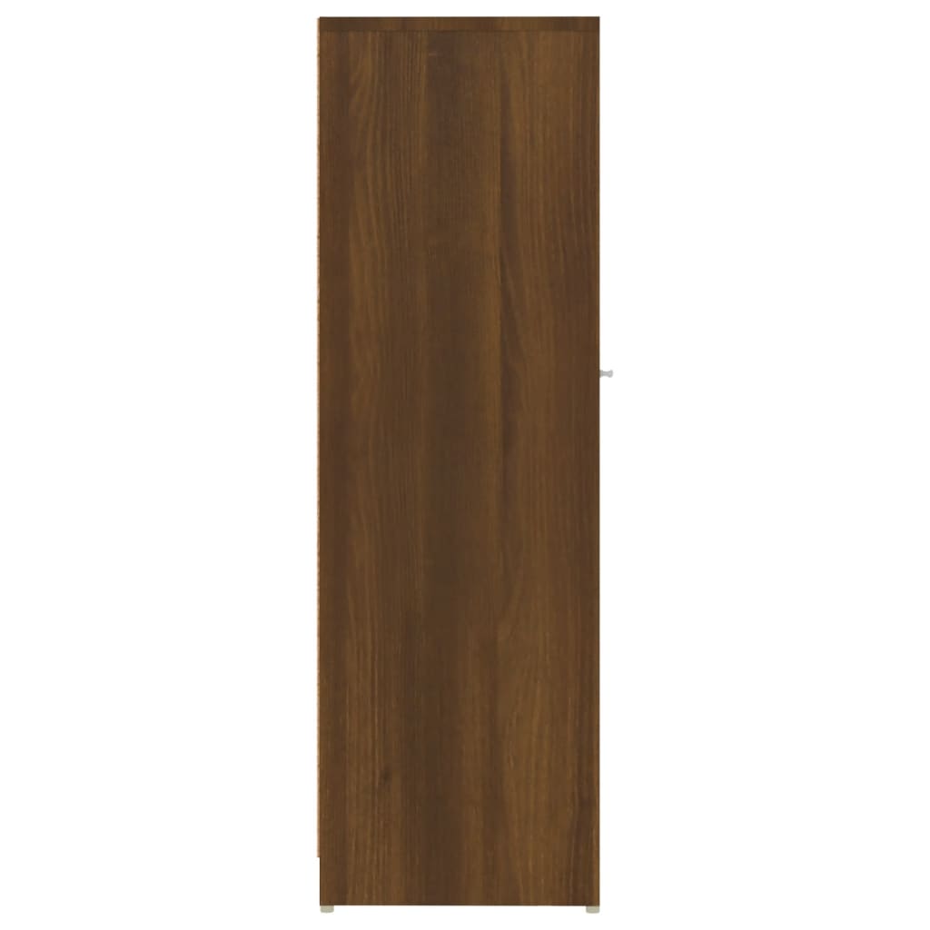 vidaXL Armario de baño madera contrachapada roble marrón 30x30x95 cm