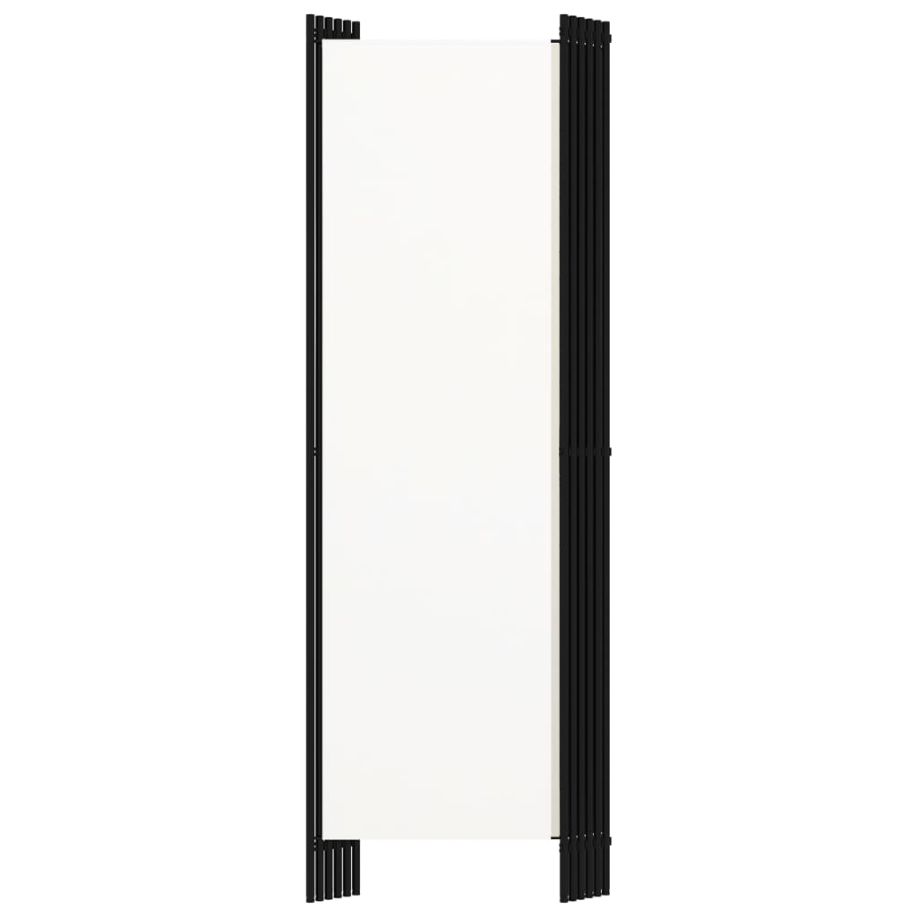 vidaXL Biombo divisor de 6 paneles blanco crema 300x180 cm