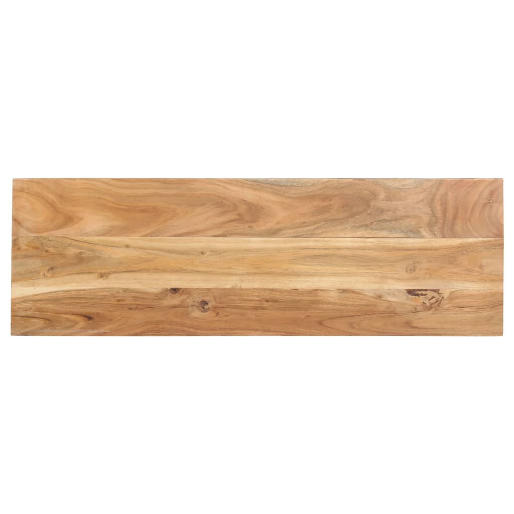 vidaXL Mesa consola de madera maciza de acacia 110x35x75 cm