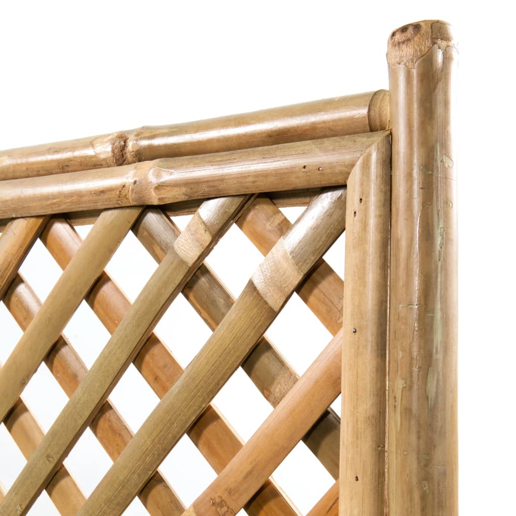 vidaXL Jardinera de jardín con enrejado bambú 40 cm